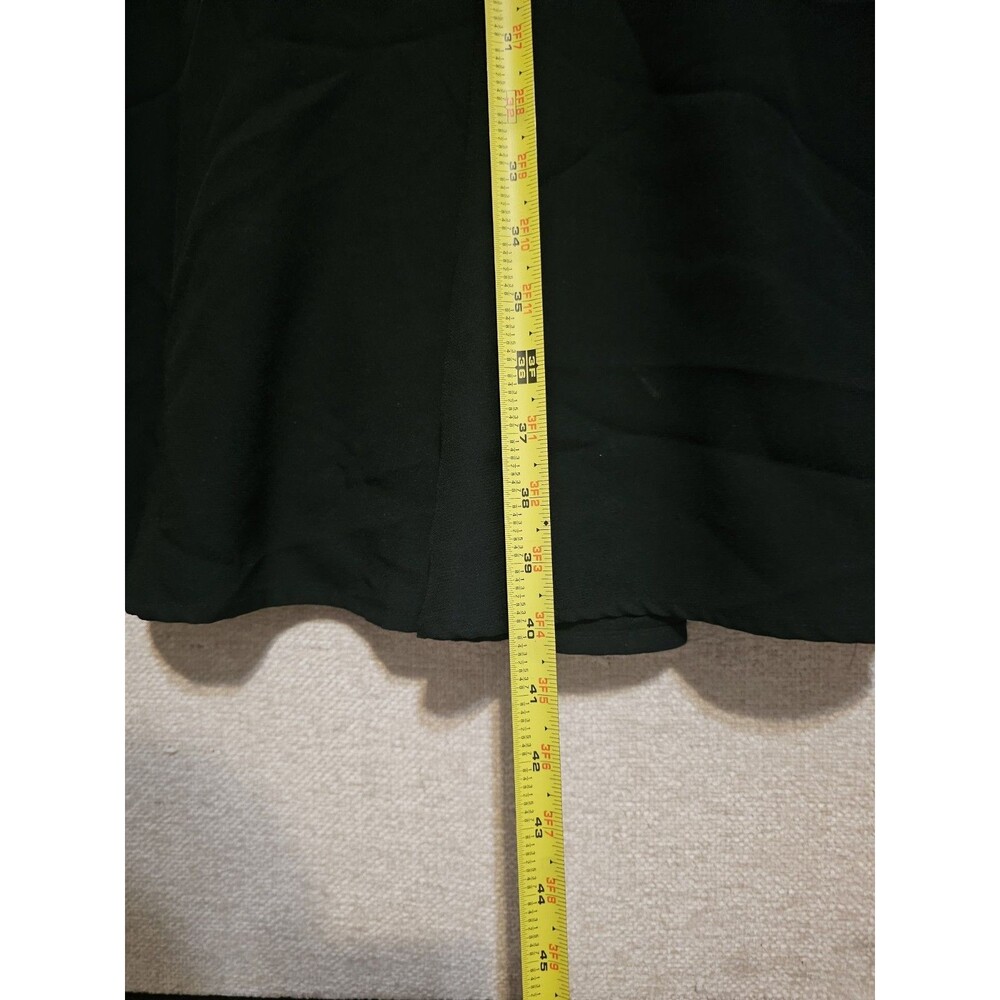 Vintage Oleg Cassini Black Maxi Skirt Size 16 Triacetate A-Line Flare Long Skirt - Picture 12 of 13